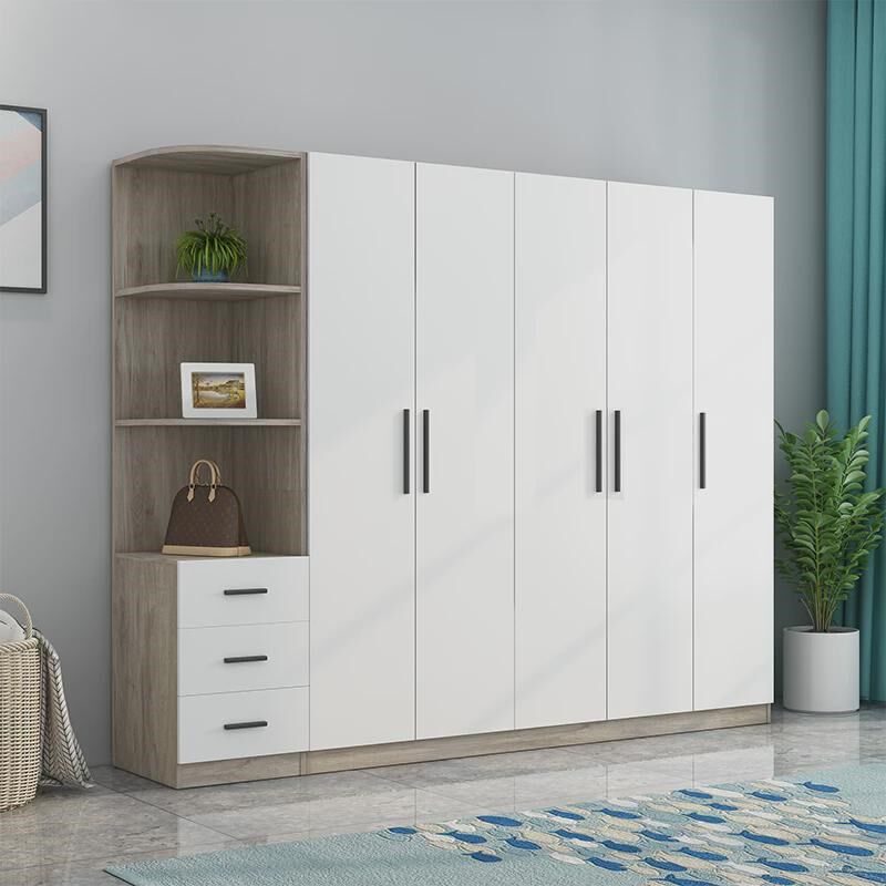 可定制全实木衣柜家用卧室简约现代经济型组合整体衣橱柜子大衣柜