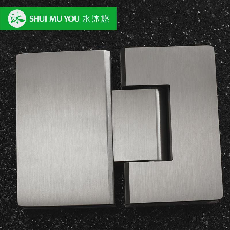 精品304不锈钢浴室合页无框门 拉丝淋浴房哑光玻璃门铰链J180实心