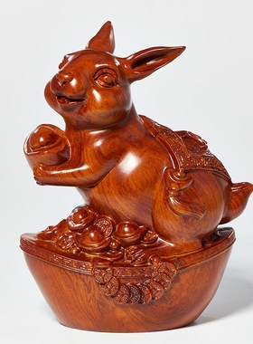 实木雕刻十二生肖摆件一套花梨木鼠牛虎兔龙蛇马羊猴鸡狗猪工艺