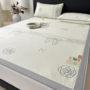 软凉席夏季冰丝席三件套床笠款可机洗夏J天冰凉床垫夏凉床单空调