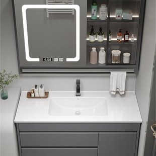 浴室柜定制陶瓷一体65公分75/85/95厘米105/115cm岩板洗手洗脸盆