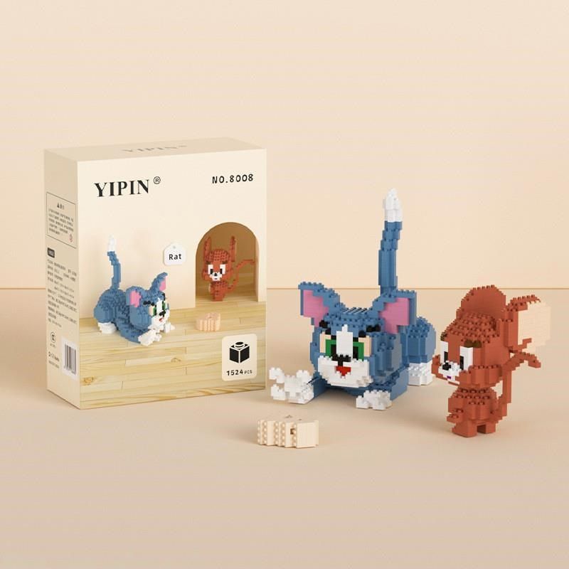 微型拼装小颗粒拼图积木益智玩具成人儿童男孩子猫和老鼠礼物摆摊,玩具/童车/益智/积木/模型,普通塑料积木,淘宝优惠券,粉丝福利购,淘宝优惠卷