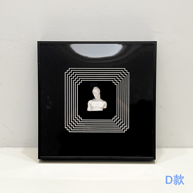 69N现代简f约客厅装饰画t手工立体实物画人物雕塑挂画轻奢卧室餐图片