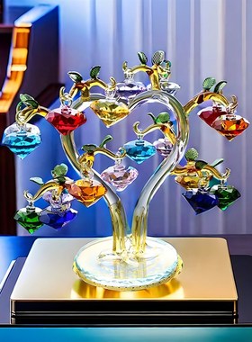 水晶钻石情侣树送女友创意高档轻奢客厅摆件朋友乔迁结婚喜庆礼品