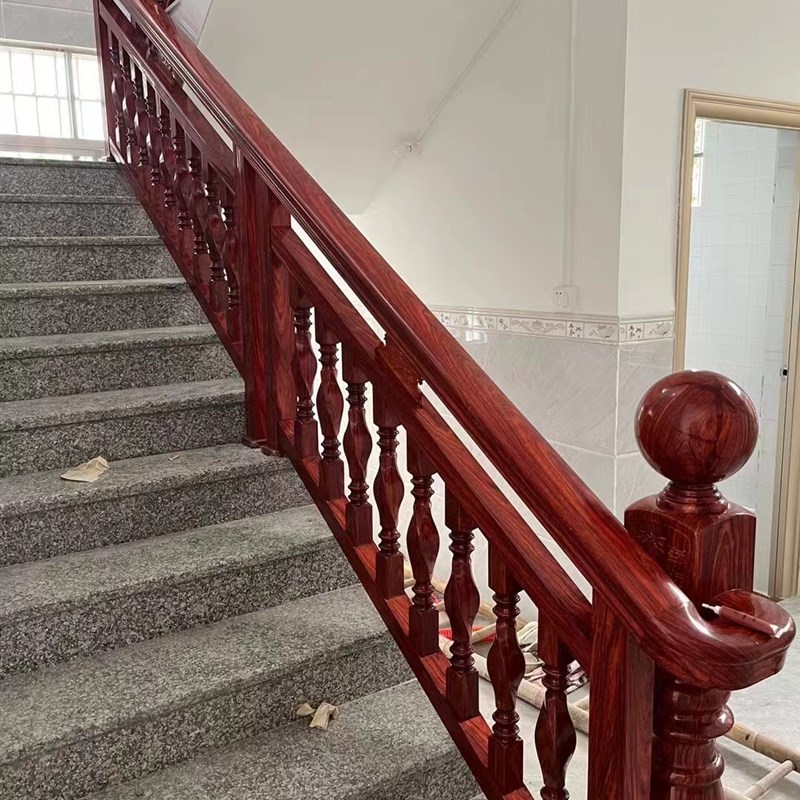 铝合金仿木纹室内楼梯扶手阳台护栏栏杆加厚型材安装安全便捷