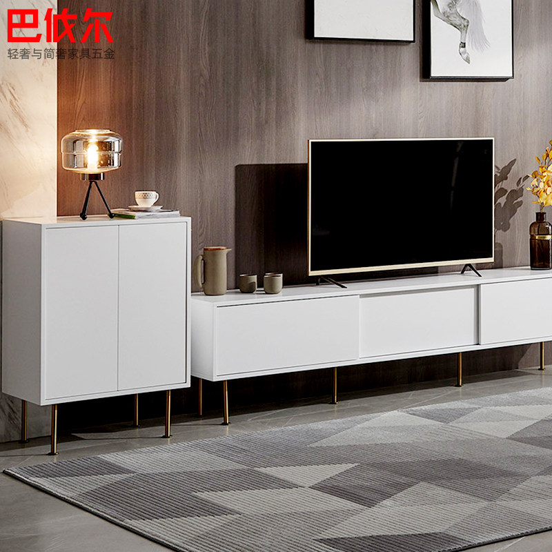 圆浴室柜脚电视柜家具腿本色金色黑色落地柜脚支撑杆