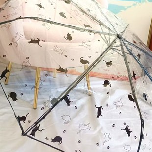 哈喽itty猫爱卡通全自动折叠雨伞儿童长柄加厚防风女生伞