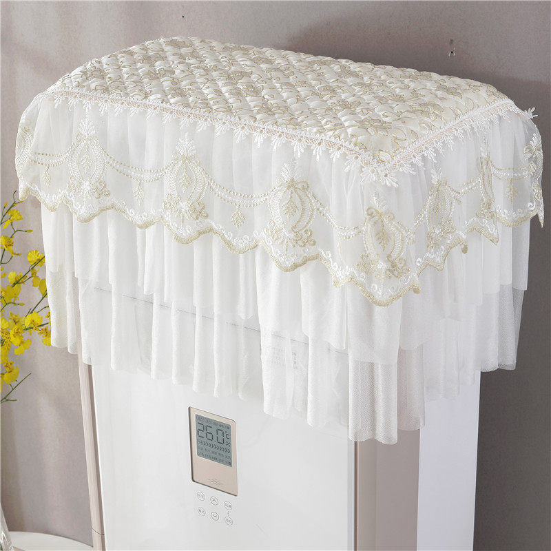 夹棉床头柜盖布欧式蕾丝卧室布艺小台布床头柜罩方巾打印机防尘罩