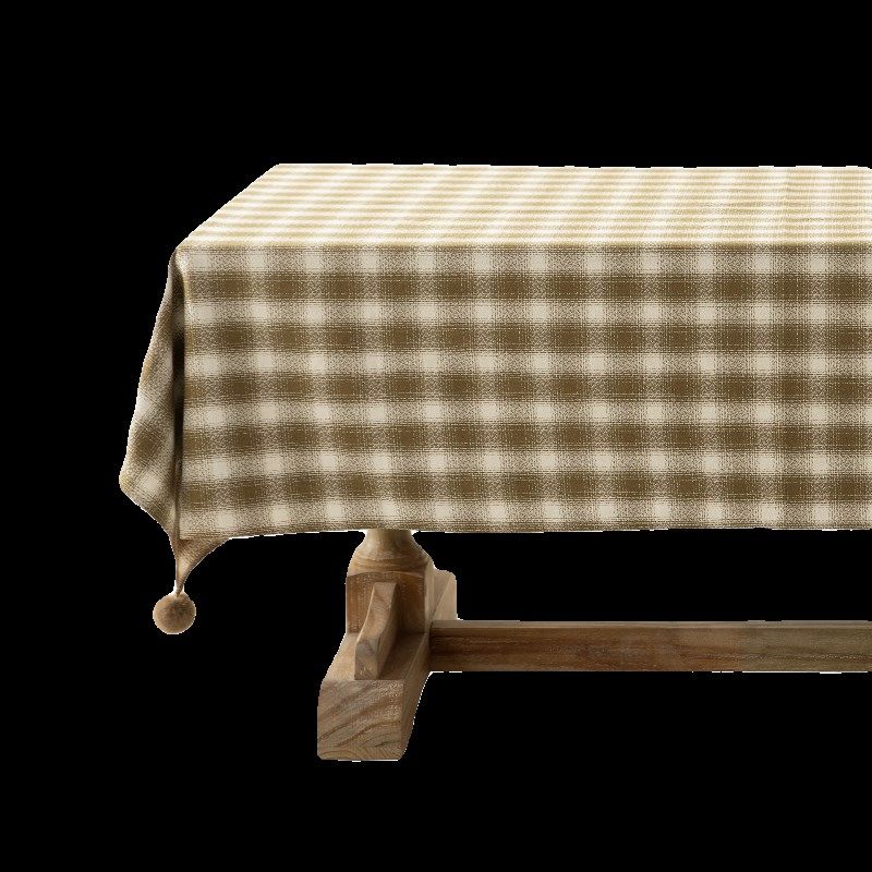 复古格子餐桌布长方形高级感餐厅桌布装饰防尘盖巾客厅茶几台布