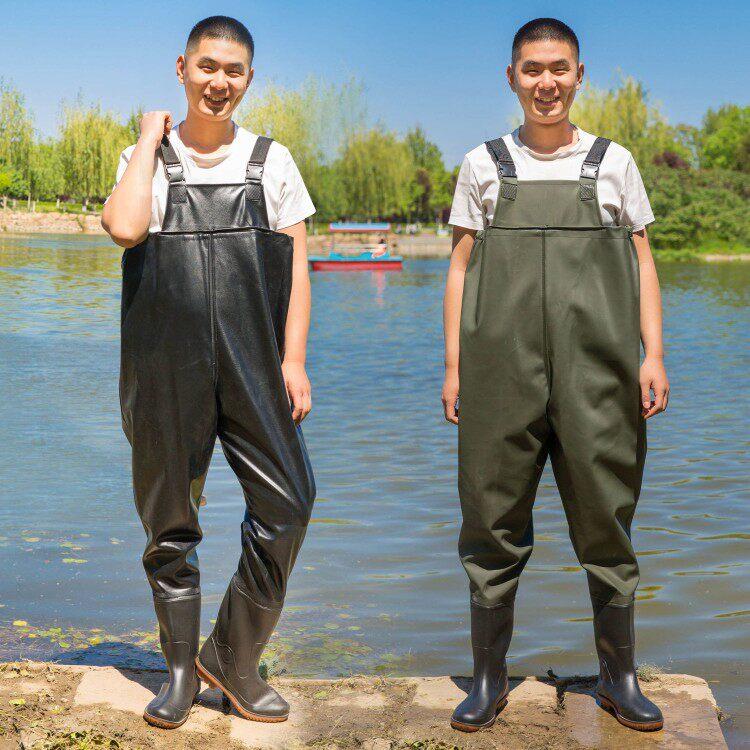 下水裤加厚耐磨水衩裤半身全身连身雨裤防水衣下水衣服捕鱼叉裤
