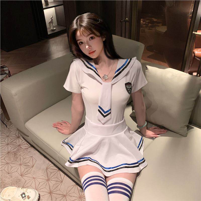 性感纯欲清纯JK学生装海军水手服小个子辣妹qqny白色短裙制服套装