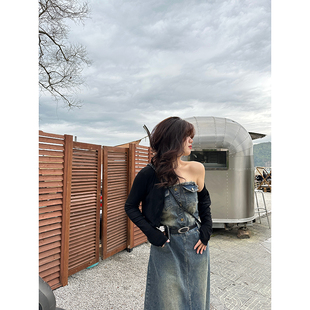 防晒木耳边上衣红色v领针织开衫 春季 女 女装 米米子热恋微胖mm大码