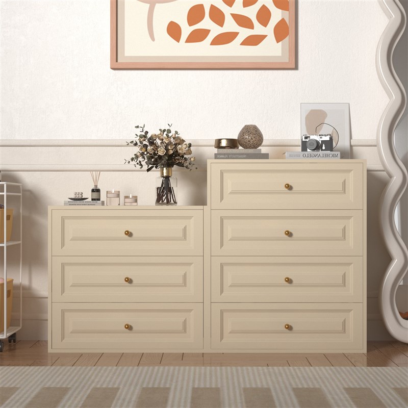 斗柜钢制餐边柜铁艺收纳柜客厅卧室储物柜法式轻奢抽屉柜床尾柜子