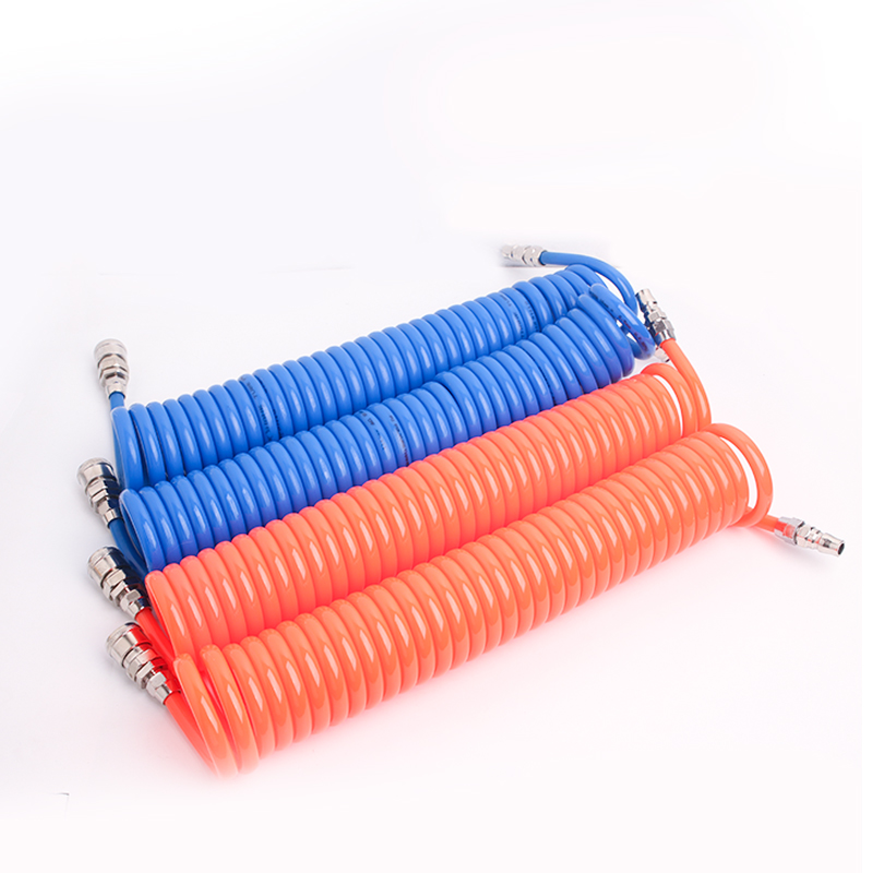 PU弹簧管耐高温气管软管螺旋伸缩空压机气泵高压汽管8/10/12包邮