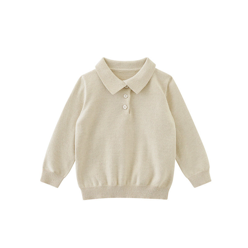 男童毛衣2023年秋冬新款中小孩童翻领针织衫上衣男宝宝内搭打底