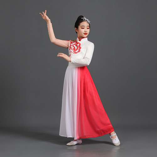 儿童古典舞演出服男女打鼓服少年志舞蹈服扇子舞书简舞腰鼓舞服装