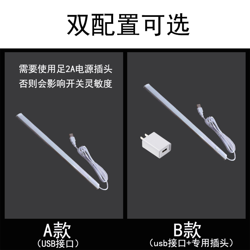 LED触摸感应灯宿舍学习阅读节能护眼USB台灯带开关可调光长条灯管图片