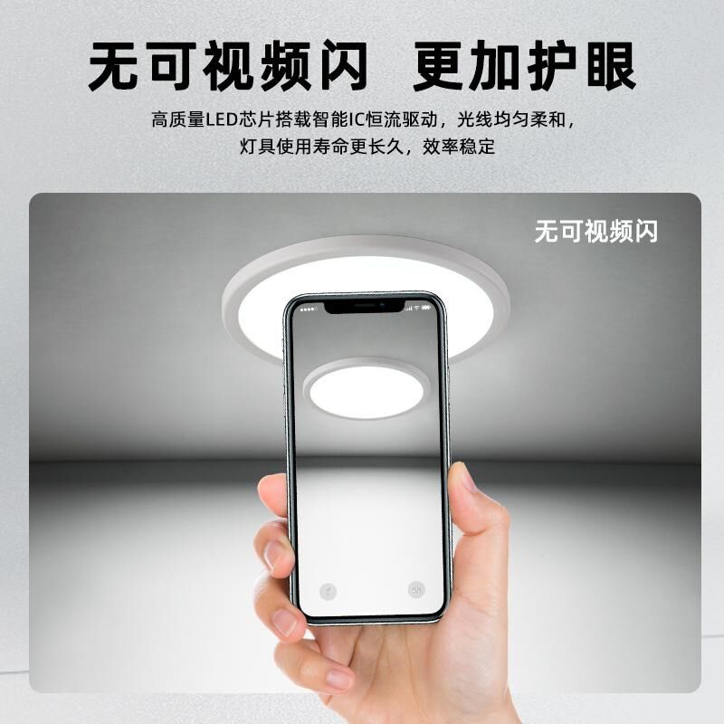 自由开孔面板灯超薄可调筒灯6w9w15w21w3寸4寸6寸圆形嵌入式孔灯