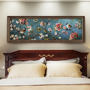 梵高丰收油画美式卧室床头装饰画横幅主卧房挂画客厅简美温馨壁画