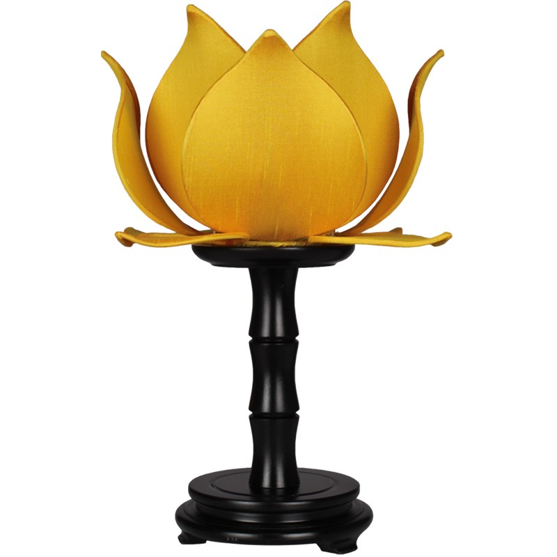 中式灯荷花灯台灯莲花灯佛供灯古典灯实木复古书桌灯灯禅意佛桌灯