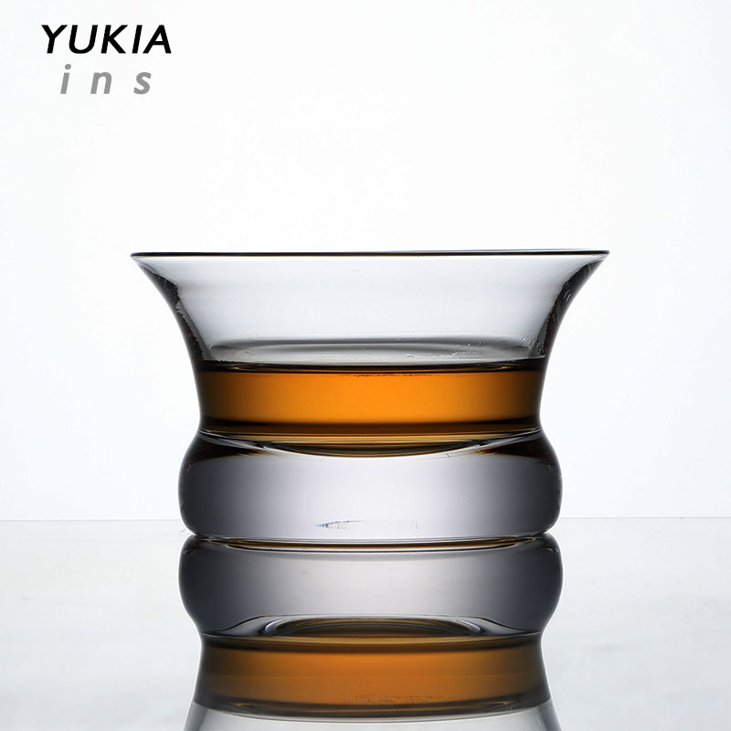 {暮景杯 千里晚霞云梦北}中古vintage酒杯威士忌杯烈酒盏水晶玻璃