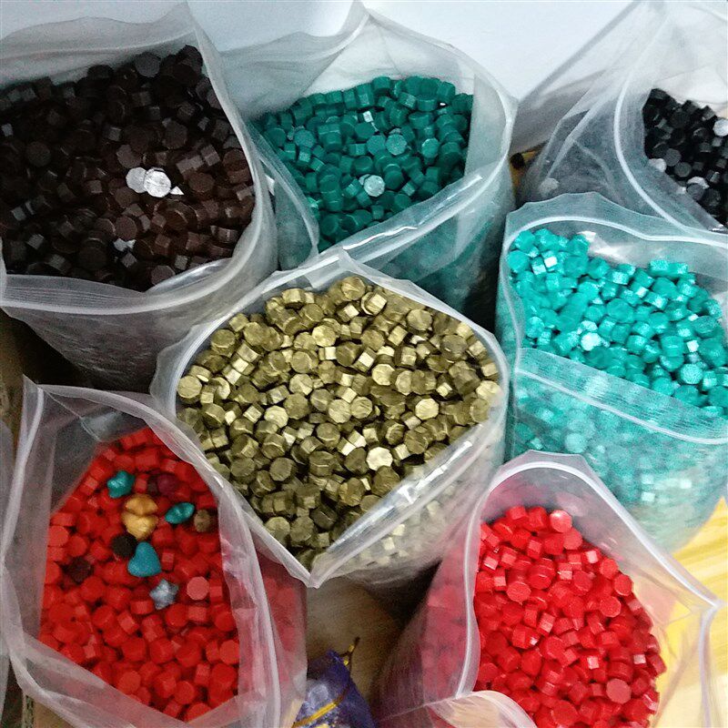 新款疯抢八边火漆蜡粒颗粒一斤粒复古封蜡信封文件封口蜡