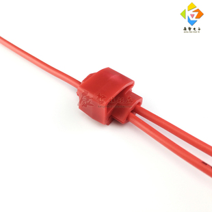 只 红色免破线夹快速接线端子电线连接器接头 分线卡子 软线用