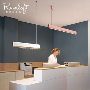 浪漫工业风 长条灯创意彩色客卧室现代办公区直排吊灯