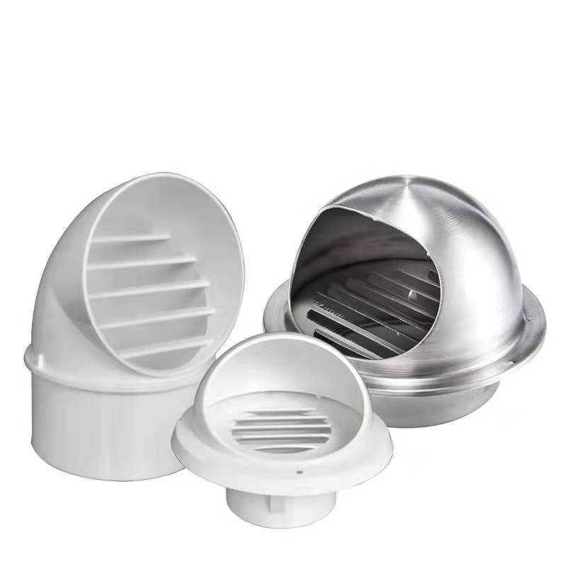 pvc管外墙排气风帽新风油烟机排烟穿墙风帽防风防雨罩进出通风口