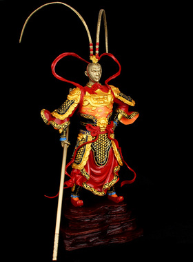 手工彩绘加底铜齐天大圣摆件铜孙悟空摆件