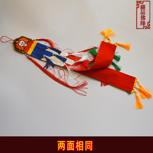 厚面料藏式双面手鼓幡尼泊尔寺庙居家装饰绣花法鼓幡法器鼓幡小幡