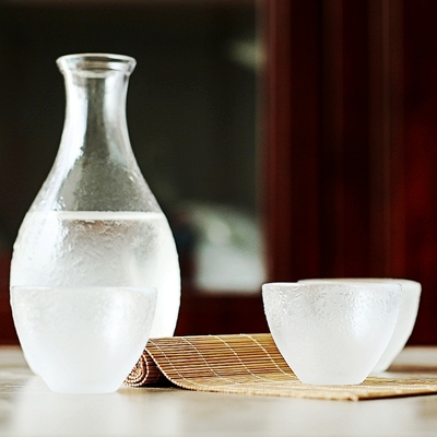 日式云雾清酒壶玻璃酒具套装分酒器温酒盅家用小号一两白酒杯子