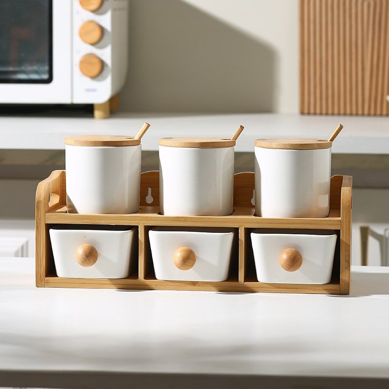 日式厨房用品调料盒组合套装家用收纳佐料罐子陶瓷调味瓶罐调料罐,厨房/烹饪用具,调味瓶罐/调料研磨器,淘宝优惠券,粉丝福利购,淘宝优惠卷