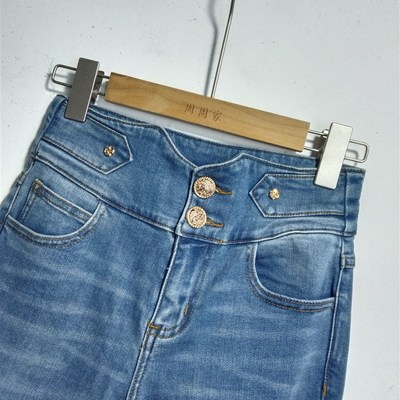 小个子高弹牛仔裤女新春款款九分显瘦修身小脚铅笔裤紧身裤