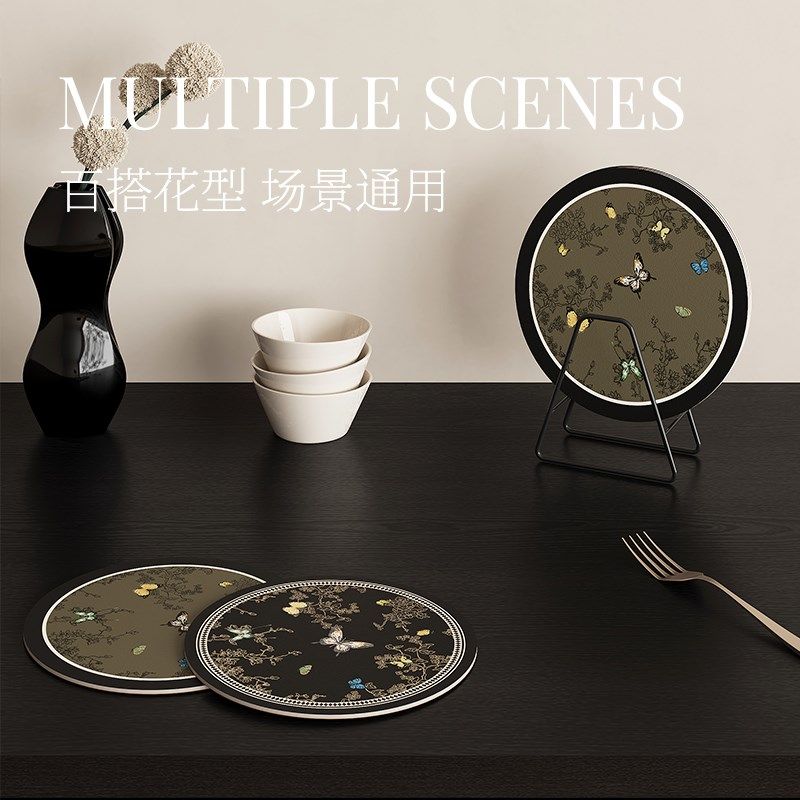 餐桌隔热垫防烫杯垫硅藻泥吸水垫子轻奢高级感圆形餐垫耐高温碗垫,居家布艺,餐垫,淘宝优惠券,粉丝福利购,淘宝优惠卷