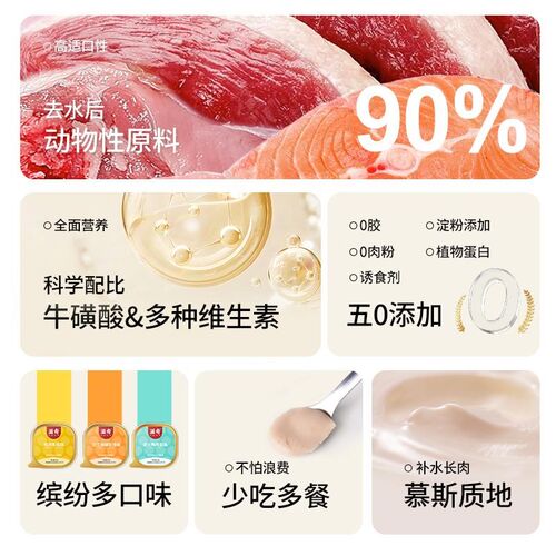 滋奇全价主食餐盒40g6罐 成猫幼猫湿粮补水猫粮营养小罐不隔夜