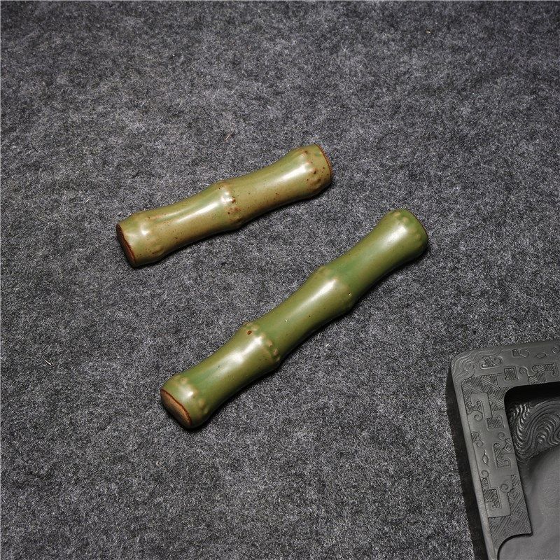 陶瓷竹节两用笔搁笔山陶瓷笔架 毛笔笔搁创意 可作镇尺书法镇纸,文具电教/文化用品/商务用品,笔搁,淘宝优惠券,粉丝福利购,淘宝优惠卷