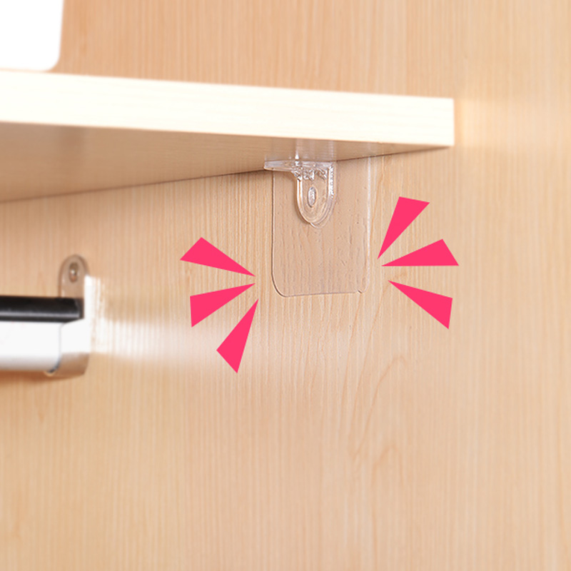 橱柜隔板支撑架书架层板支架衣柜搁板无痕免钉免打孔托架分层板托