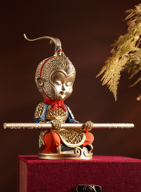 孙悟空齐天大圣摆件纯黄铜斗战胜佛猴子美猴王手办办公室桌面摆件