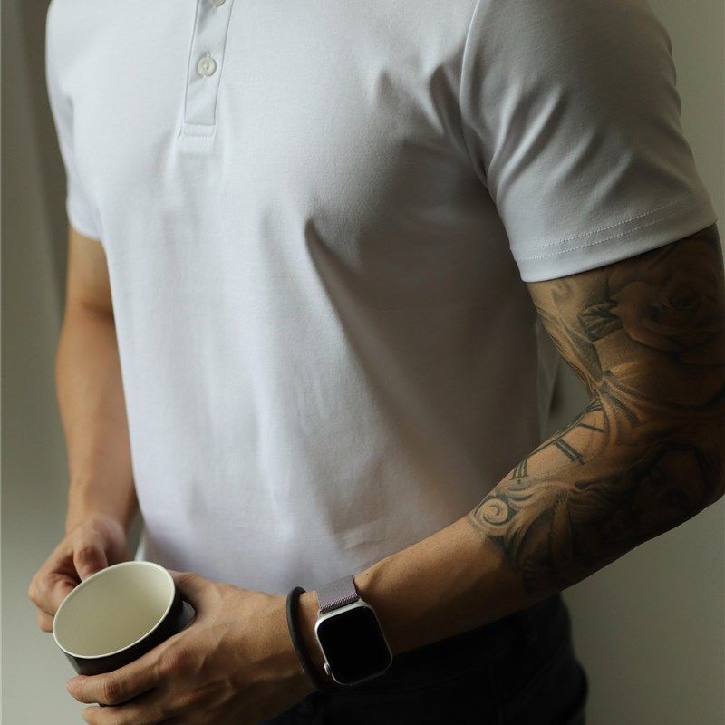 YUXIAN余闲190G长绒棉丝光棉翻领POLO衫男士轻熟短袖T恤男装纯棉,男装,Polo衫,淘宝优惠券,粉丝福利购,淘宝优惠卷