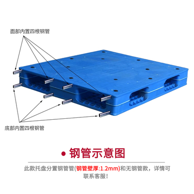 平板双面塑料托盘货物堆码堆垛叉车卡板仓库防潮货架栈板地台铲板
