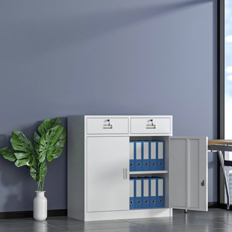 办公室铁皮文件柜中二斗下节矮柜抽屉车间工具柜收纳柜储物柜柜子