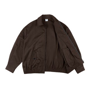 IDLT 咖啡色 廓形工装夹克宽松风衣方领外套哈灵顿欧美街头风格潮