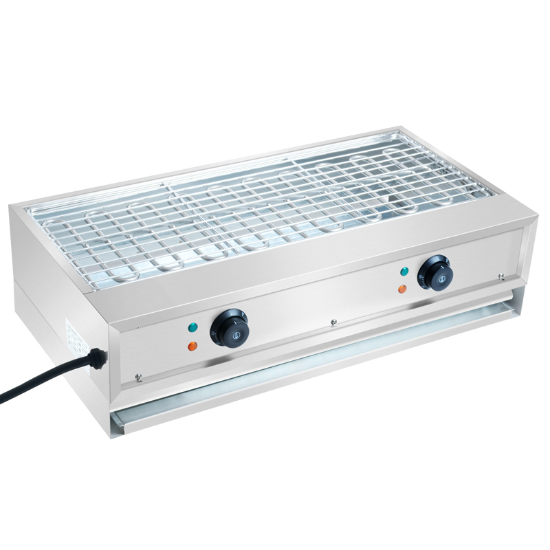 商用电烤炉不锈钢电烤串机羊肉串正新鸡排烧烤机烤串炉无烟烧烤炉