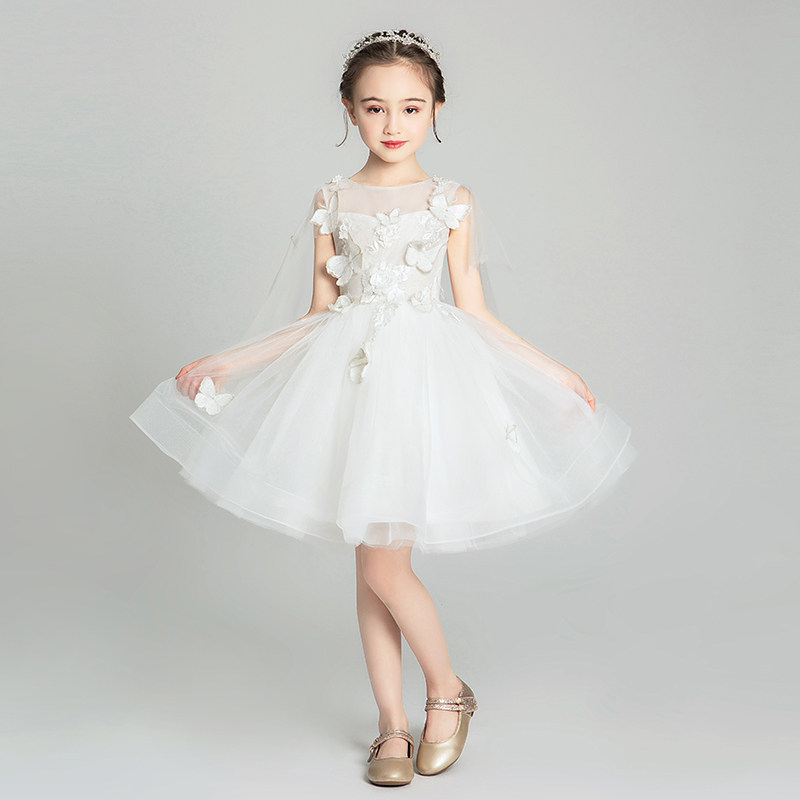 儿童礼服公主裙蓬蓬纱女童模特走秀小女孩婚纱洋气主持人演出服装