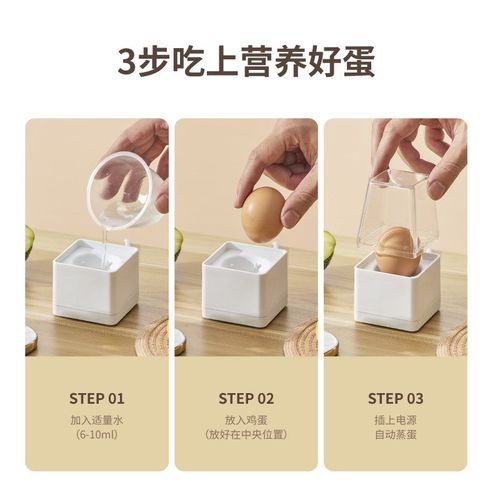 迷你煮蛋器家用办公室早餐自动断电防干烧单个蒸蛋器鸡蛋羹早餐机