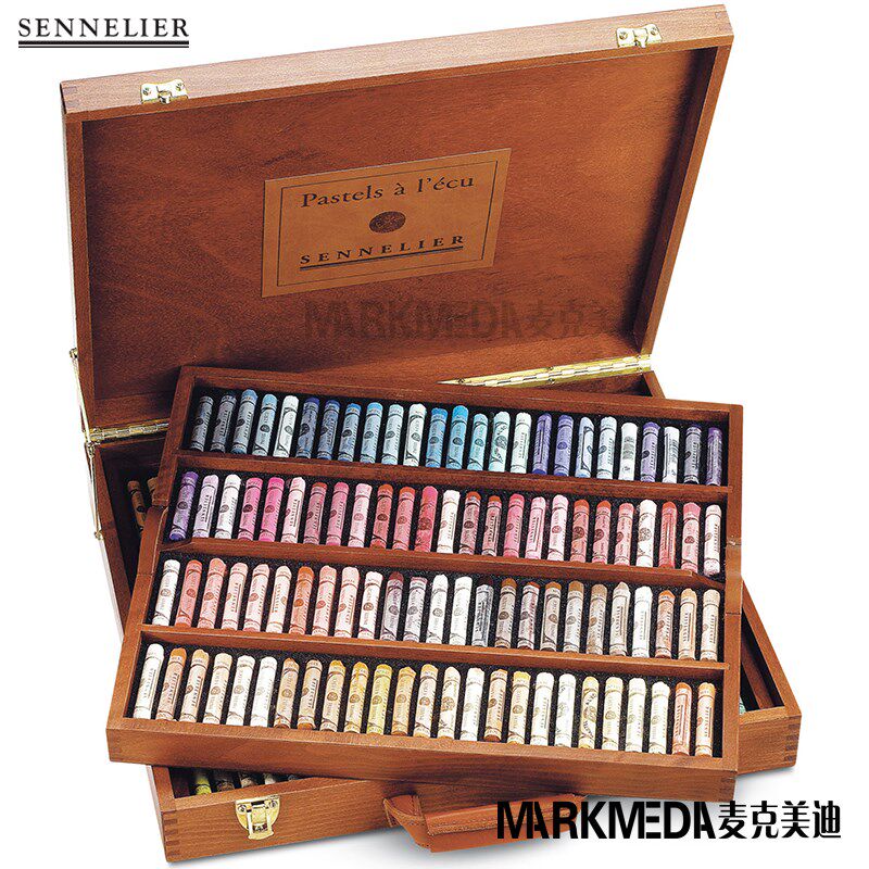 申内利尔专家级色粉笔装风景肖像色色色超大豪华木盒装