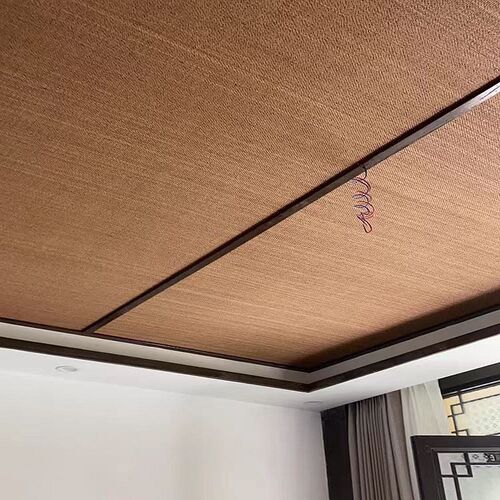 定制仿麻藤编竹编吊顶背景墙面家具装饰竹帘碳化竹席吊顶装修