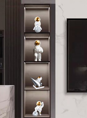 创意宇航员小摆件桌面太空人客厅电视柜儿童房布置家居装饰摆设品