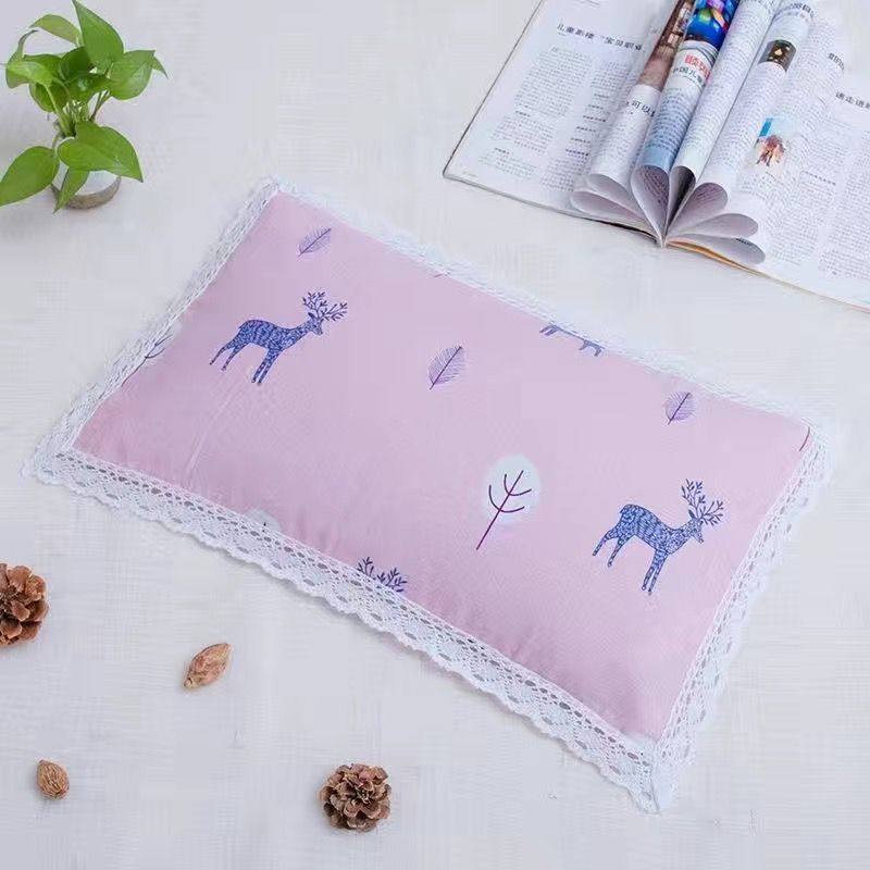 儿童四季枕头套花边单人婴幼学生纯棉高档老粗布枕套枕芯袋一对,床上用品,枕套,淘宝优惠券,粉丝福利购,淘宝优惠卷